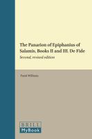 The Panarion of Epiphanius of Salamis.