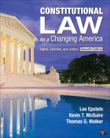 Constitutional law for a changing America : rights, liberties, and justice /