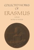 Collected Works of Erasmus : Poems, Volumes 85 and 86 /