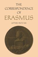 The Correspondence of Erasmus : Letters 594 to 841, Volume 5 /