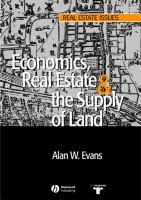 Economics, real estate, and the supply of land