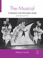 The musical a research and information guide /