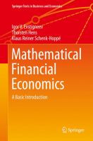 Mathematical Financial Economics A Basic Introduction /