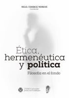 Etica, hermeneutica y politica filosofia en el fondo.