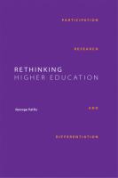 Rethinking higher education participation, research, and differentiation /