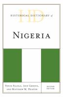 Historical dictionary of Nigeria