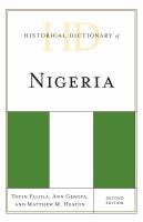 Historical Dictionary of Nigeria.