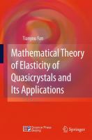 Mathematical theory of elasticity of quasicrystals and its applications