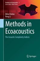 Methods in Ecoacoustics The Acoustic Complexity Indices /