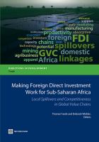 Making foreign direct investment work for Sub-Saharan Africa local spillovers and competitiveness in global value chains /