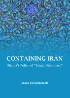 Containing Iran : Obama's Policy of "Tough Diplomacy".