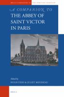 A Companion to the Abbey of Saint Victor in Paris.