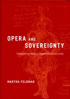 Opera and sovereignty : transforming myths in eighteenth-century Italy /