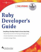 Ruby Developer's Guide