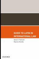 Guide to Latin in international law