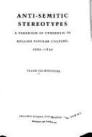 Anti-semitic stereotypes : a paradigm of otherness in English popular culture, 1660-1830 /