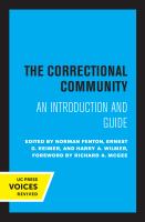 The Correctional Community : an Introduction and Guide.