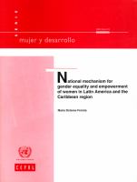 National mechanism for gender equality and empowerment of women in Latin America and the Caribbean Region / María Dolores Fernós.