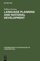 Language planning and national development the Uzbek experience /