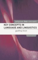 Key concepts in language and linguistics /