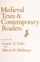 Medieval Texts and Contemporary Readers /