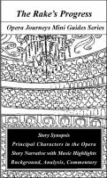 Stravinsky's The Rake's Progress: Opera Journeys Mini Guide Series