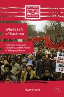 What's left of Blackness feminisms, transracial solidarities, and the politics of belonging in Britain /