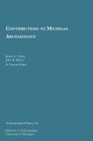 Contributions to Michigan archaeology /