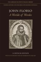 John Florio : A Worlde of Wordes /