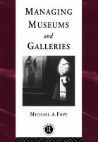 Managing museums and galleries