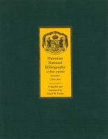 Hawaiian national bibliography, 1780-1900 /