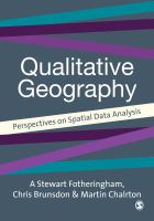 Quantitative geography perspectives on spatial data analysis /