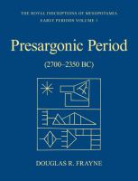 Presargonic period : (2700-2350 BC) /