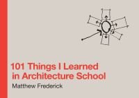 101 things I learned in architecture school