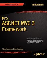 Pro ASP.NET MVC 3 Framework