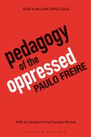 Pedagogy of the Oppressed : 30th Anniversary Edition.