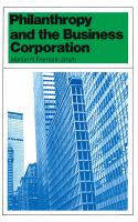 Philanthropy and the business corporation /