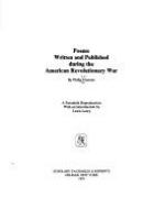 Poems written and published during the American Revolutionary War /