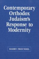 Contemporary Orthodox Judaism's response to modernity /