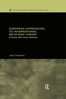 European approaches to international relations theory a house with many mansions /