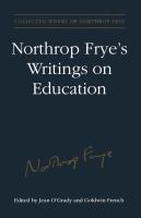Northrop Frye's writings on education
