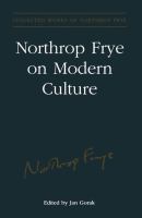 Northrop Frye on modern culture