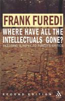 Where have all the intellectuals gone? including 'a reply to my critics' /