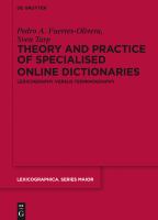 Theory and Practice of Specialised Online Dictionaries : Lexicography Versus Terminography.