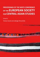 Proceedings of the Ninth Conference of the European Society for Central Asian Studies.