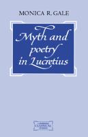 Myth and poetry in Lucretius /