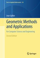 Geometric methods and applications for computer science and engineering /