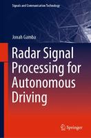 Radar Signal Processing for Autonomous Driving