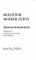Behavior modification : handbook of assessment, intervention, and evaluation /