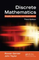 Discrete mathematics proofs, structures, and applications /